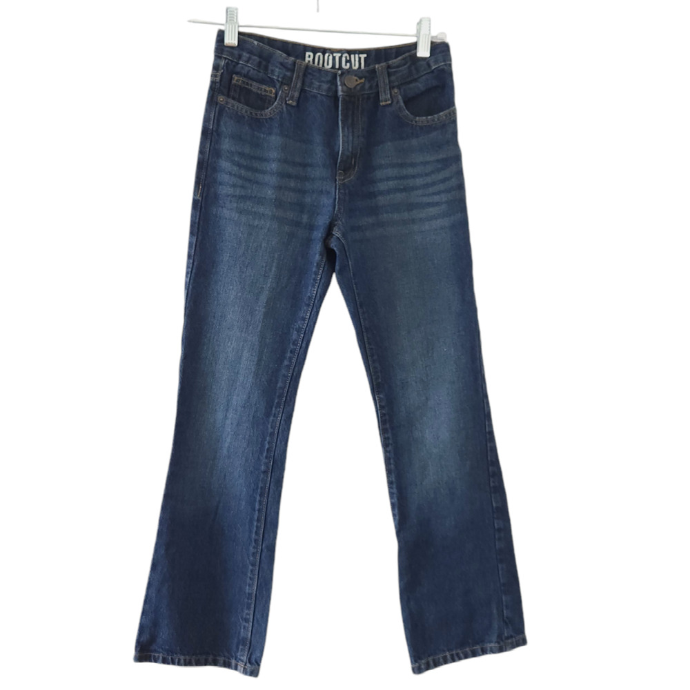 Crazy8 Girls Bootcut Jeans Size 12 Dark Wash, Adjustable Waist, 100% Cotton